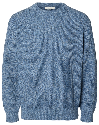 Selected - SLMTilum Knit Crew Neck - Blue Horizon